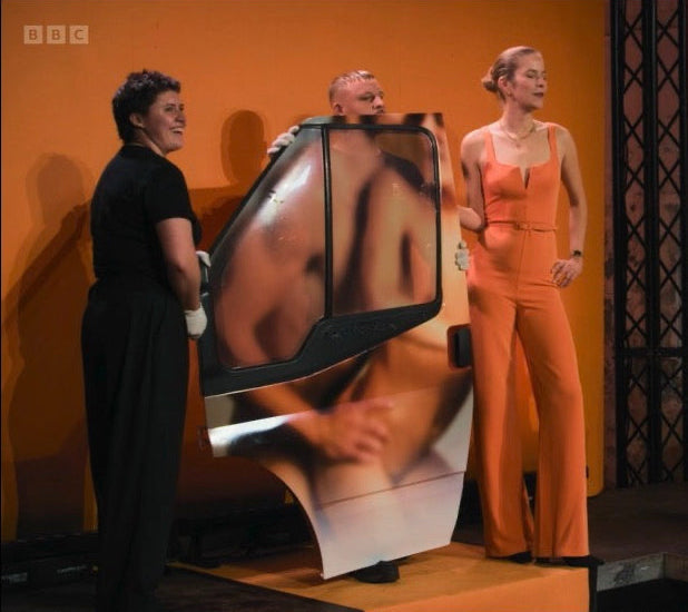 Safe sex van door by emerging artist Yuming sold by Bella and Ollie as seen on Episode 1 The Big Deal with Steph McGovern BBC2
