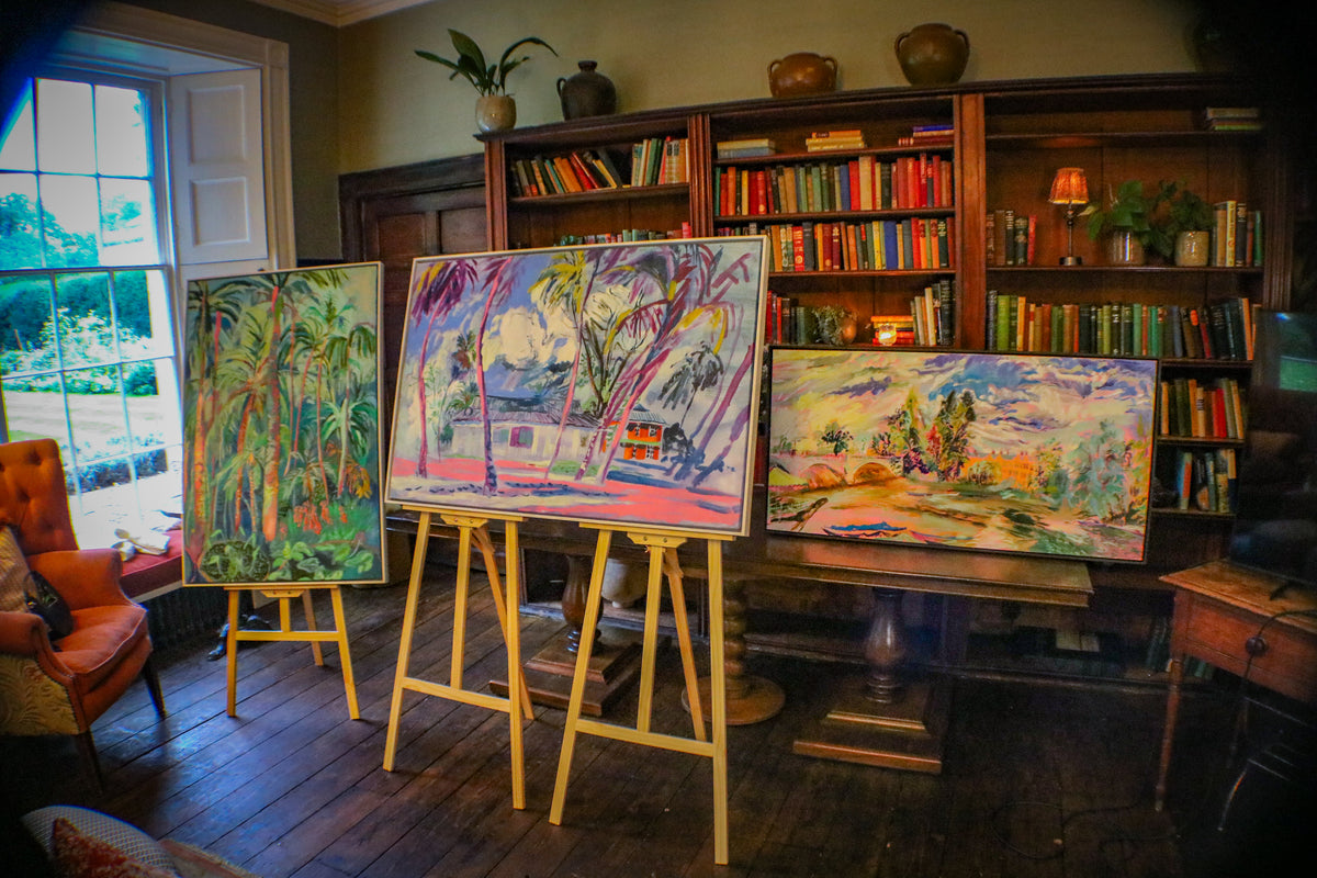 Artist talk evening at Babington House, somerset with Hannah Rollings