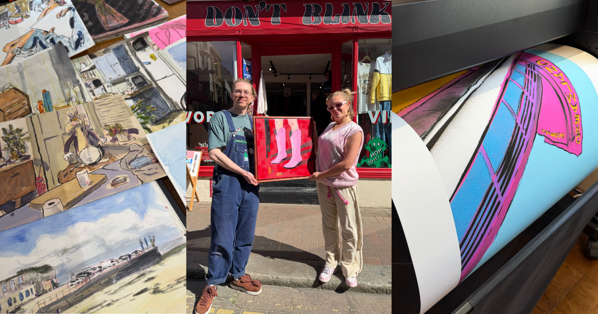 Bella + Ollie Art visit Maximillian Boxer's dont blink gallery and archival print studio in Episode 3 of The Big Deal with Steph McGovern, exploring his illustrations and printmaking process